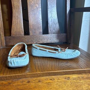 Women's Blue Moccasins